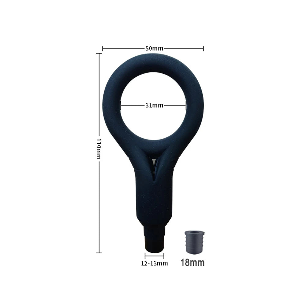 Male Masturbation Ring Penis Vibration Masturbator Male Training Relaxation Silicone Massage Gun Head For Masturbation Tool