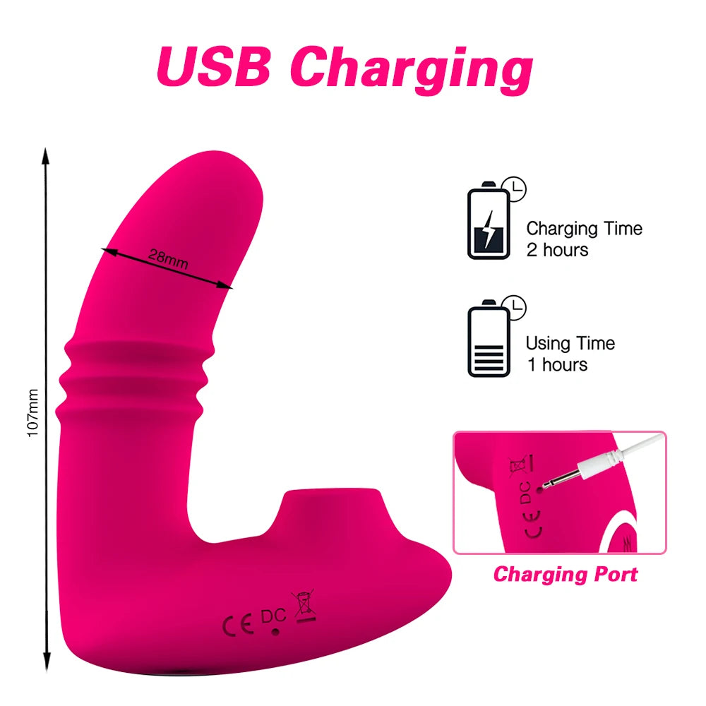 Sucking Vibrators For Women Wireless Remote Control Telescopic Vibrating Dildo Vagina Clitoris Stimulator Sex Toys For Women