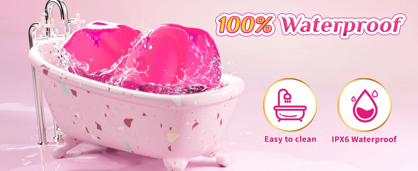 Nipple Toy Vibrator for Women APP Remote Control Nipple Clamps Sucking with 10 Vibrating Breast Stimulation Sex Toys for Couples