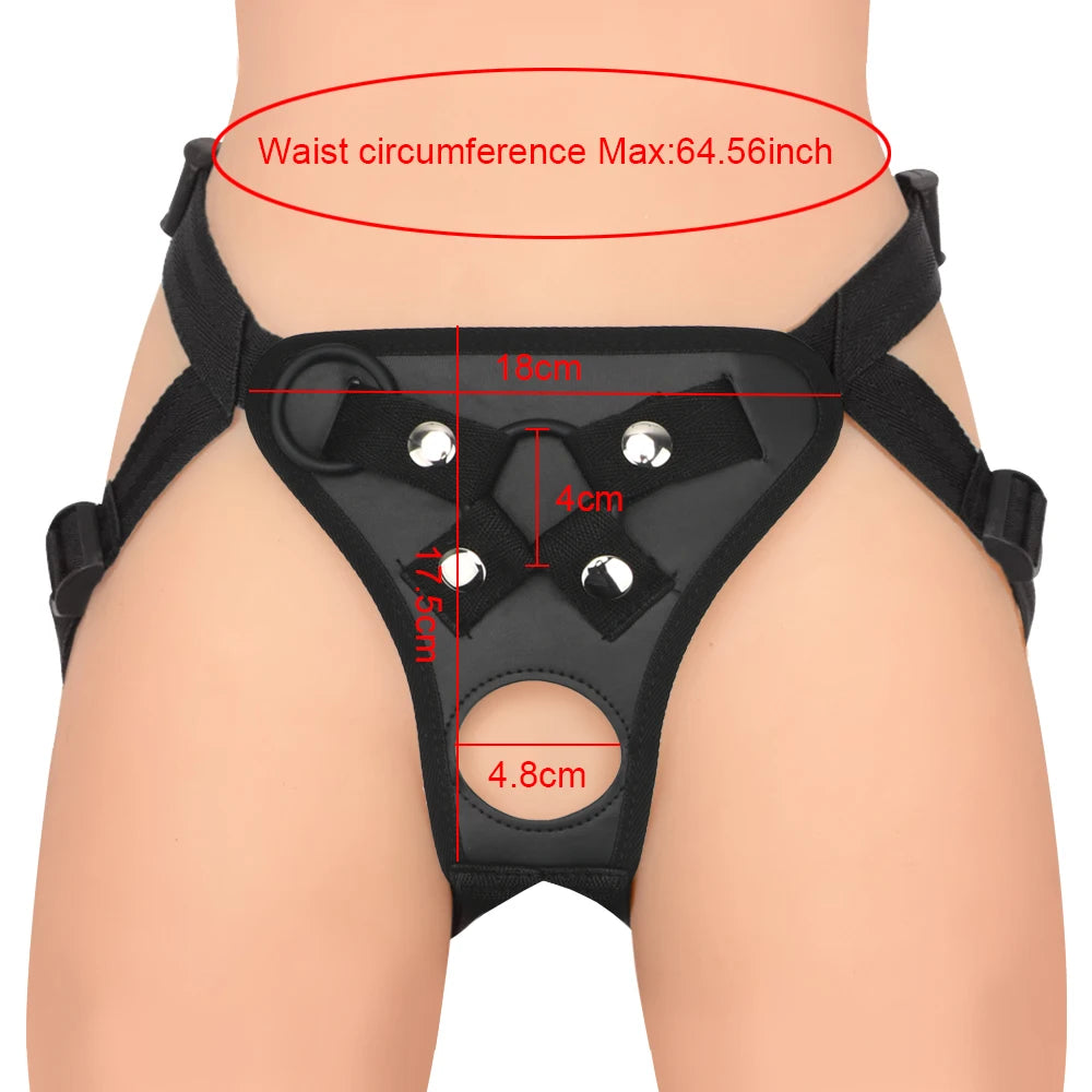 Wearable Penis Panties Erotic Costumes Adjustable Harness Belt With Rings Strapon Realistic Dildo Pants Strap On Dildos Pants