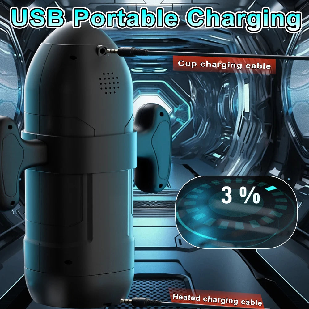 Male Vibrator Automatic Thrusting Sucking Sex Machines Pussy Penis Sleeve Blowjob with Handle LCD Display Pocket Male Adult Toys