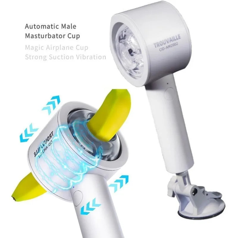 Male Masturbator Automatic Blowjob Sex Machine Hands Free Realistic Vagina Vibrator Pocket Masturbators Cup Sex Toys Adult Game