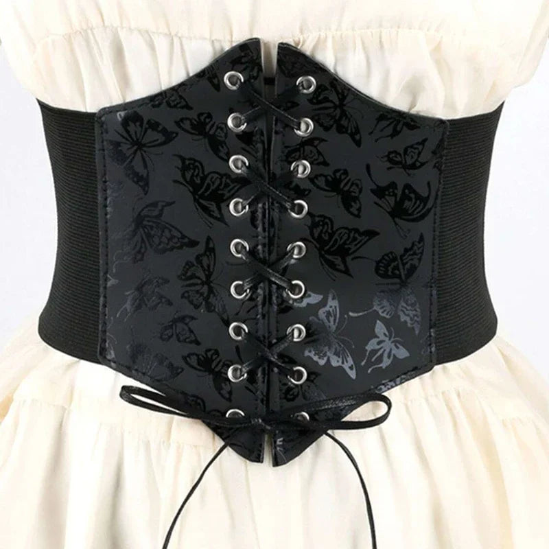 Sexy Women's Corset Body Shapewear Wide Leather Belt Cummerbunds Strap Belts for Women High Waist Slimming Corsets and Bustiers