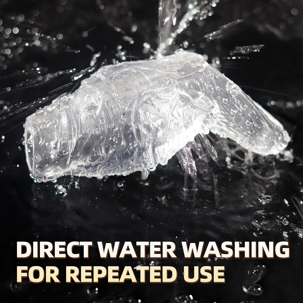 Male Penis Rings Enlargement Cock Sleeve Condoms Delay Ejaculation Stronger Erection Dick Dildo Adult Sex Toys for Men Couple