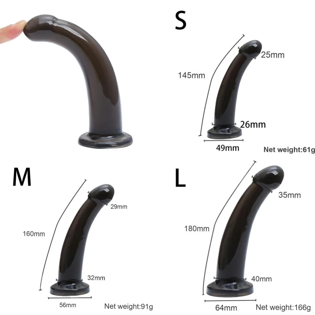 Anal Butt Plug Kit for Men & Women, Prostate Stimulator, Realistic Dildo with Suction Cup, Gay/Lesbian Sex Toys