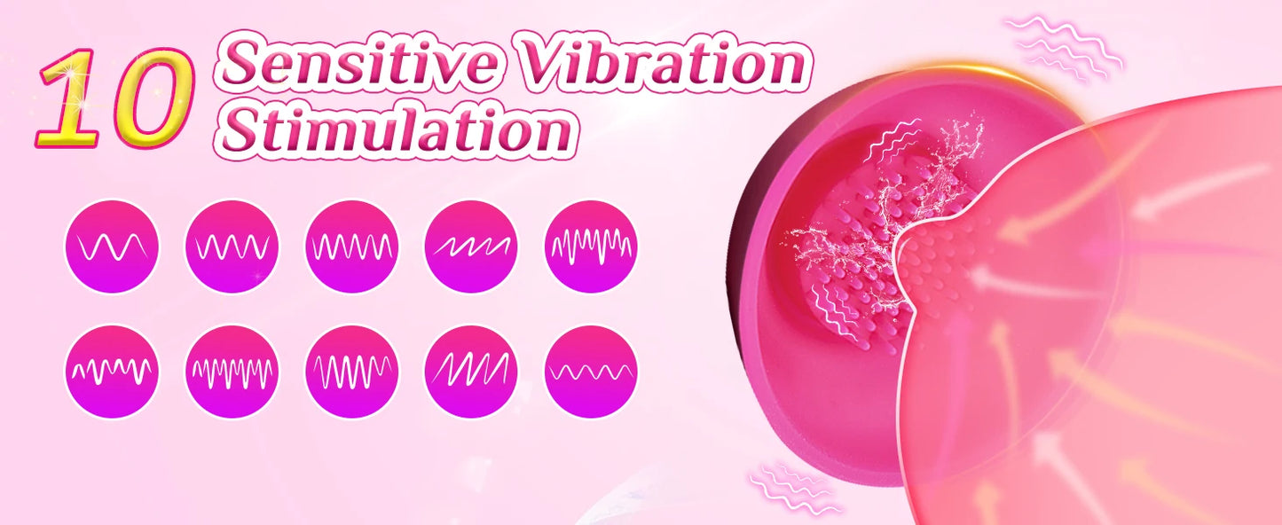 Nipple Toy Vibrator for Women APP Remote Control Nipple Clamps Sucking with 10 Vibrating Breast Stimulation Sex Toys for Couples