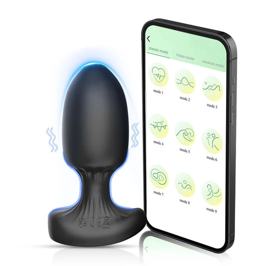 Male Anal Plug Vibrator APP Control Butt Plug Men Prostate Massager Female Masturbator Adults Sex Toys for Women Men Gay Couples