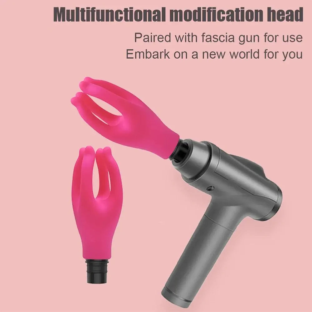 Male Masturbation Ring Penis Vibration Masturbator Male Training Relaxation Silicone Massage Gun Head For Masturbation Tool