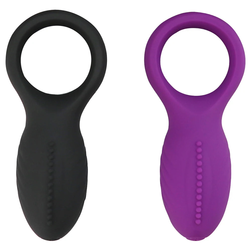 Dual Vibrating Cock Ring Dick Penis Ring Cockring Soft Silicone Adult Sex Toys for Men for Couples Enhancing Harder Erection