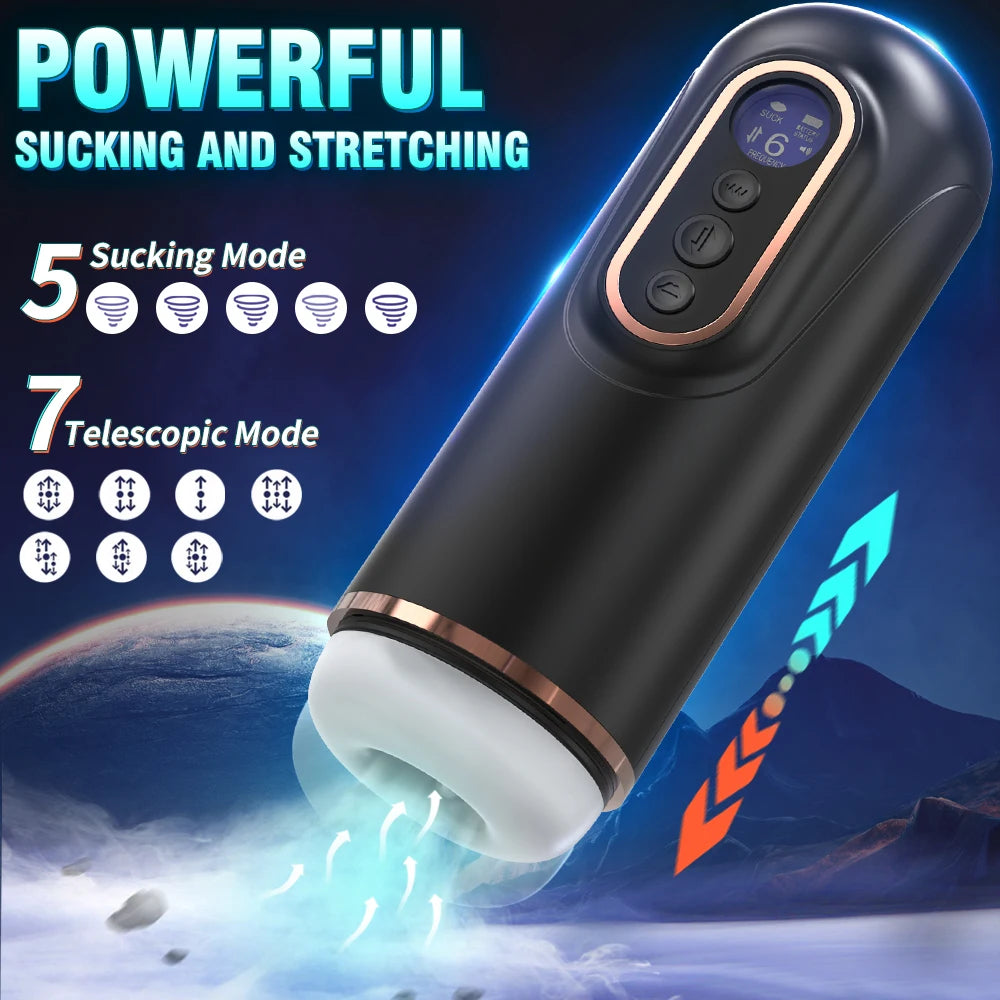 Automatic Thrusting Male Vibrators Sucking Vibrating Modes Pussy Pocket Sex Toys for Men Electric Penis Pump Masturbator Machine