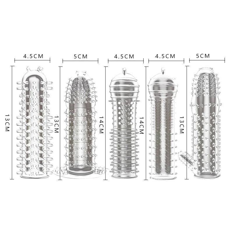 Penis Sleeve Cock Rings Penis Trainer Delay Ejaculation Penis Rings High Elasticity Time Lasting Sex Toys for Men Silicone Semen