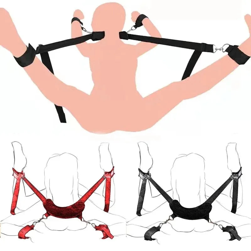 BDSM Couple Nylon Sex Toys Bondage Gear Restraints Women Collar Fetish Sex Products Adult Games Slave Neck Handcuffs Sexshop