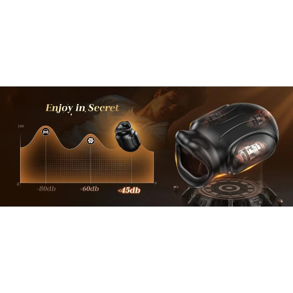 APP Mouth  Blowjob  Male  Stroker  Trainer  Adult  Toys for Prolong Endurance Pocket Pussy Vibrator Sex Toy Sex Machine for Men