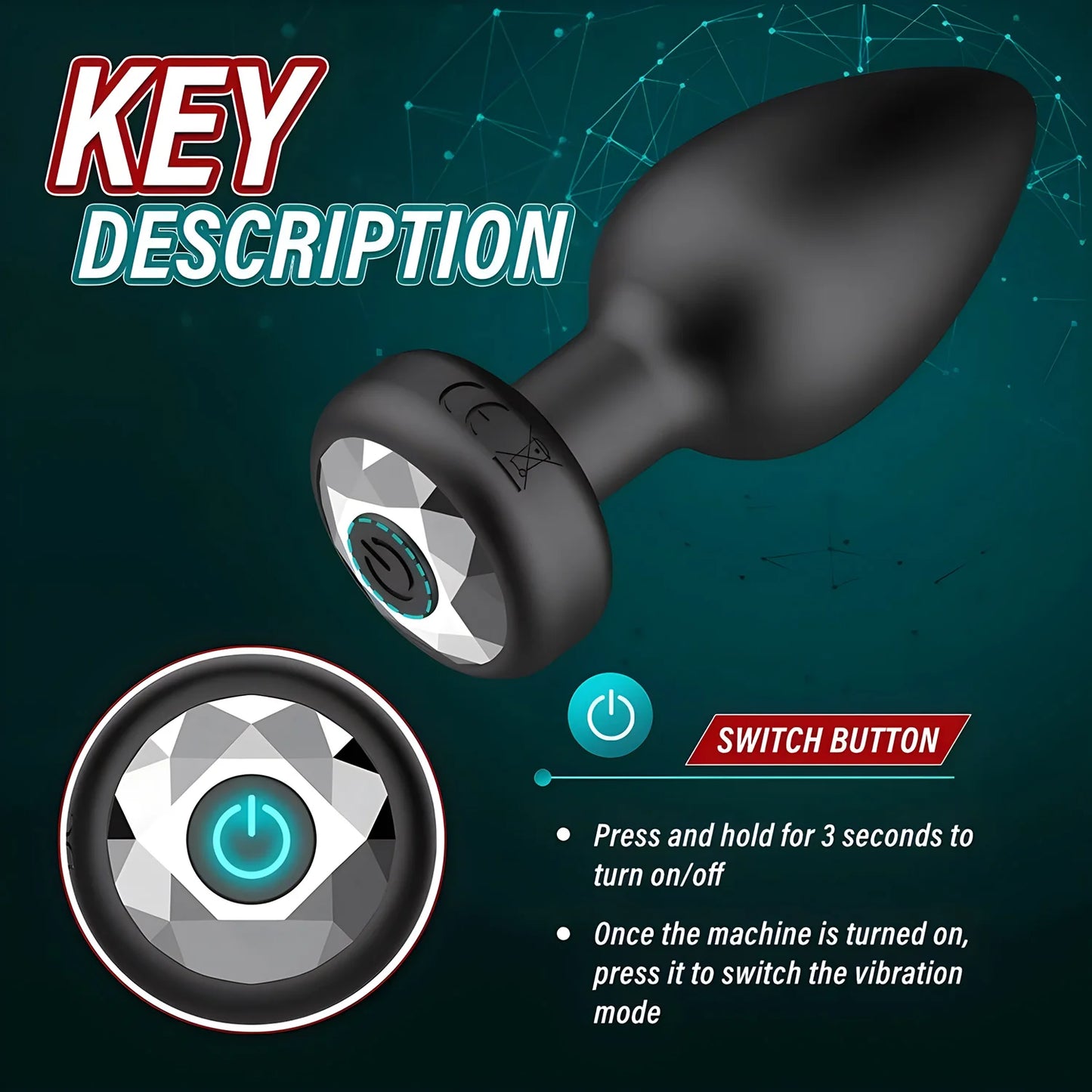 Anal Plug Vibrator for Men/Female Wireless Remote Control Butt Plug Portable Massager Dildo Vibration Sex Toys for Adult Toys