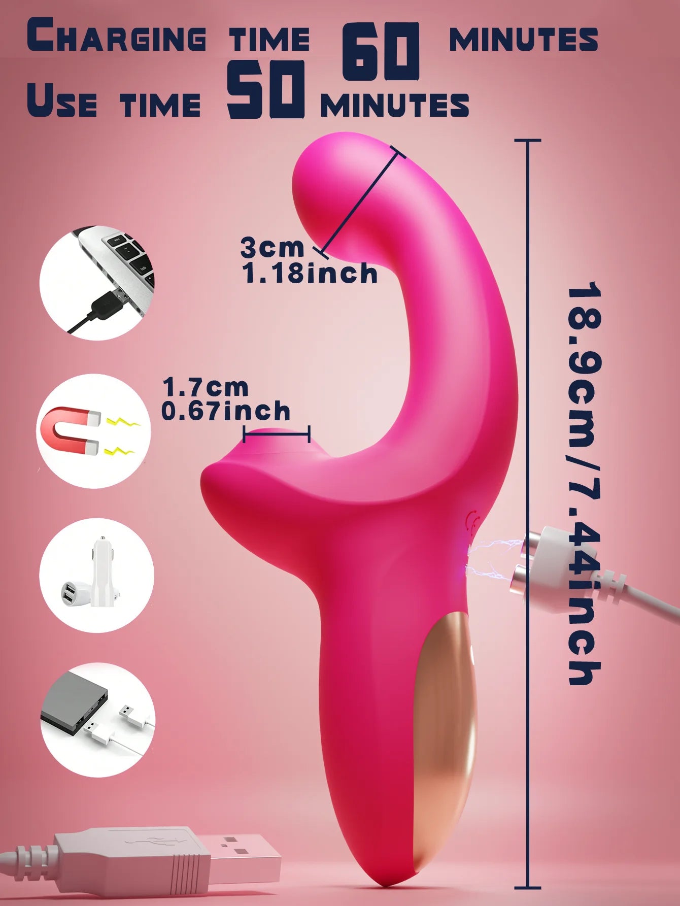 Rabbit Sucking Vibrator Clitoral G Spot Stimulation Adult Sex Toys for Women Vibrating Finger Massager with Suction Vibration