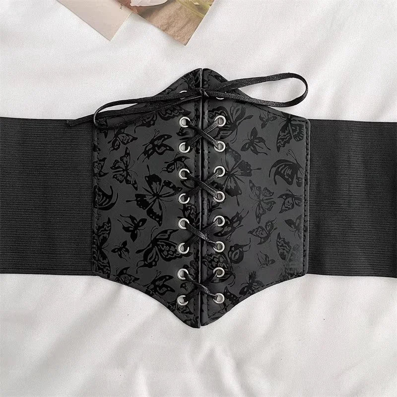 Sexy Women's Corset Body Shapewear Wide Leather Belt Cummerbunds Strap Belts for Women High Waist Slimming Corsets and Bustiers