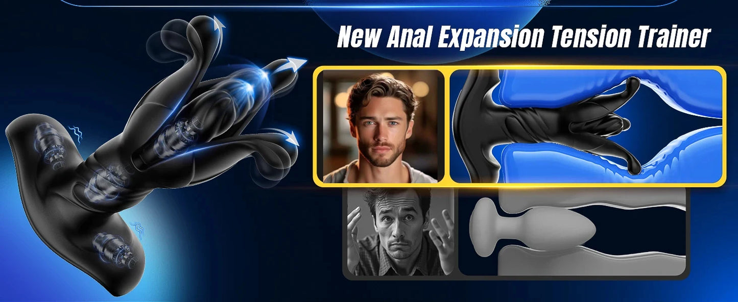 Anal Plug Dildo Vibrator Vaginal Dilator Telescopic Masturbator Prostate Massage Stimulator Sex Toy For Men Vibrating Butt Plug