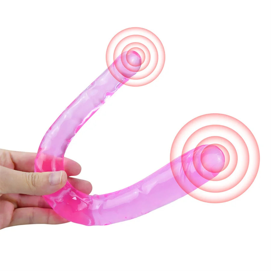 Double Dildo Realistic Mini Soft Dildo Lesbian Masturbator Flexible Fake Penis For Women Vaginal Anal Plug Sexy Toys Adult Games