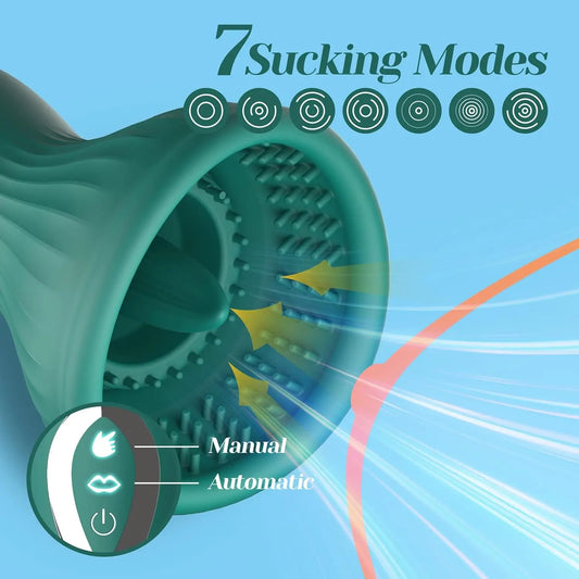 Nipple Sucking Vibrator Sex Toy Breast Clitoral Stimulator Tongue Vibration Clit Auto Sucker Orgasm Massager for Female Pleasure