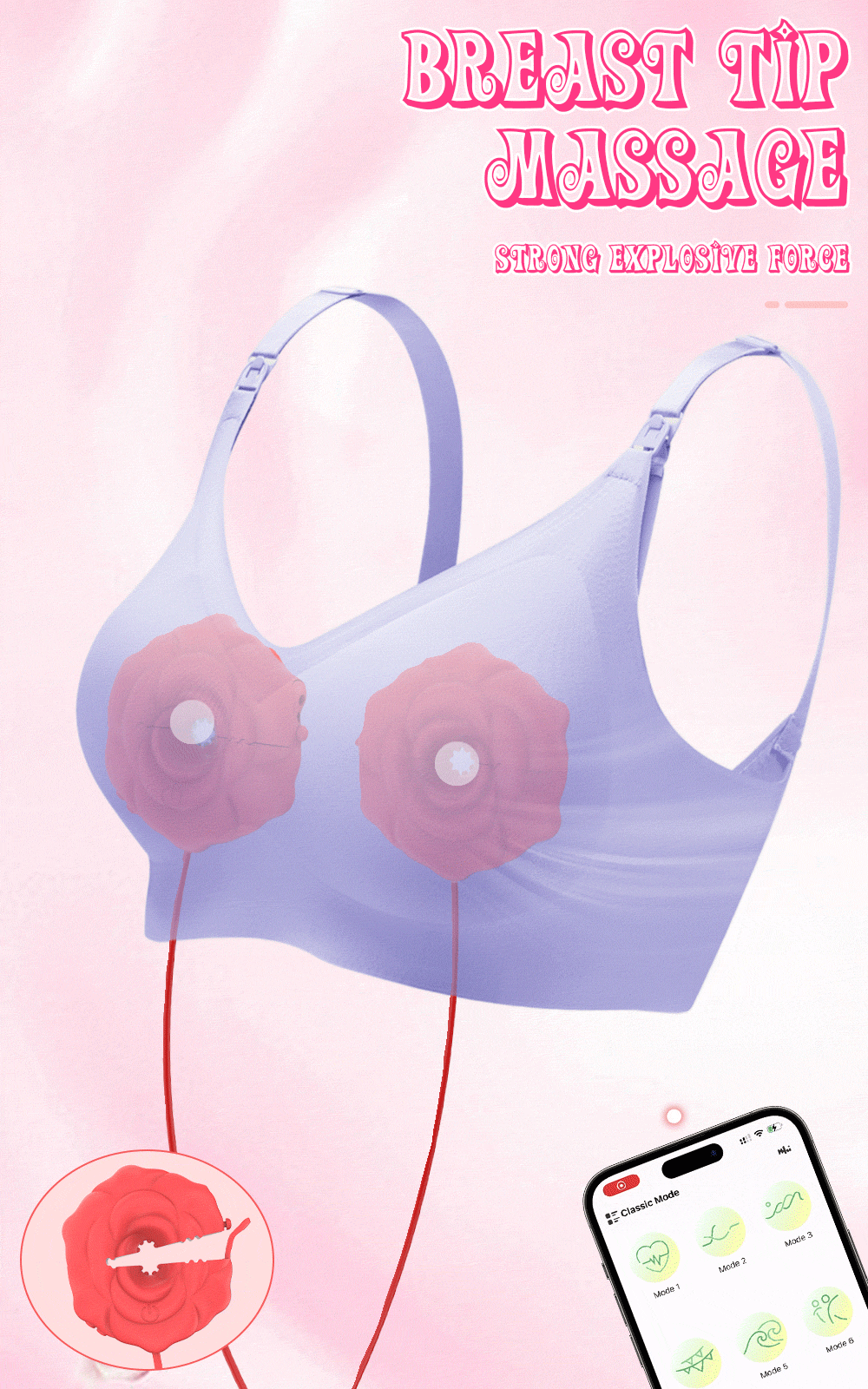 Remote Control Nipple Toys Vibrator Adult Sex Toys for Women Female Wearable Adjustable Nipple Massage Sex Toys Adult Products