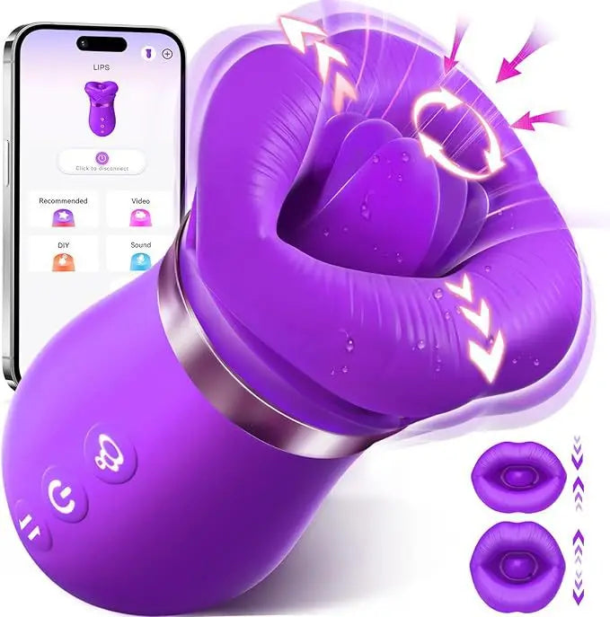 Sucking Vibrator Tongue Licking Sucker Female Oral Clitoris Nipple Stimulator APP Control Vibrating Vacuum Sex Toys for Couples