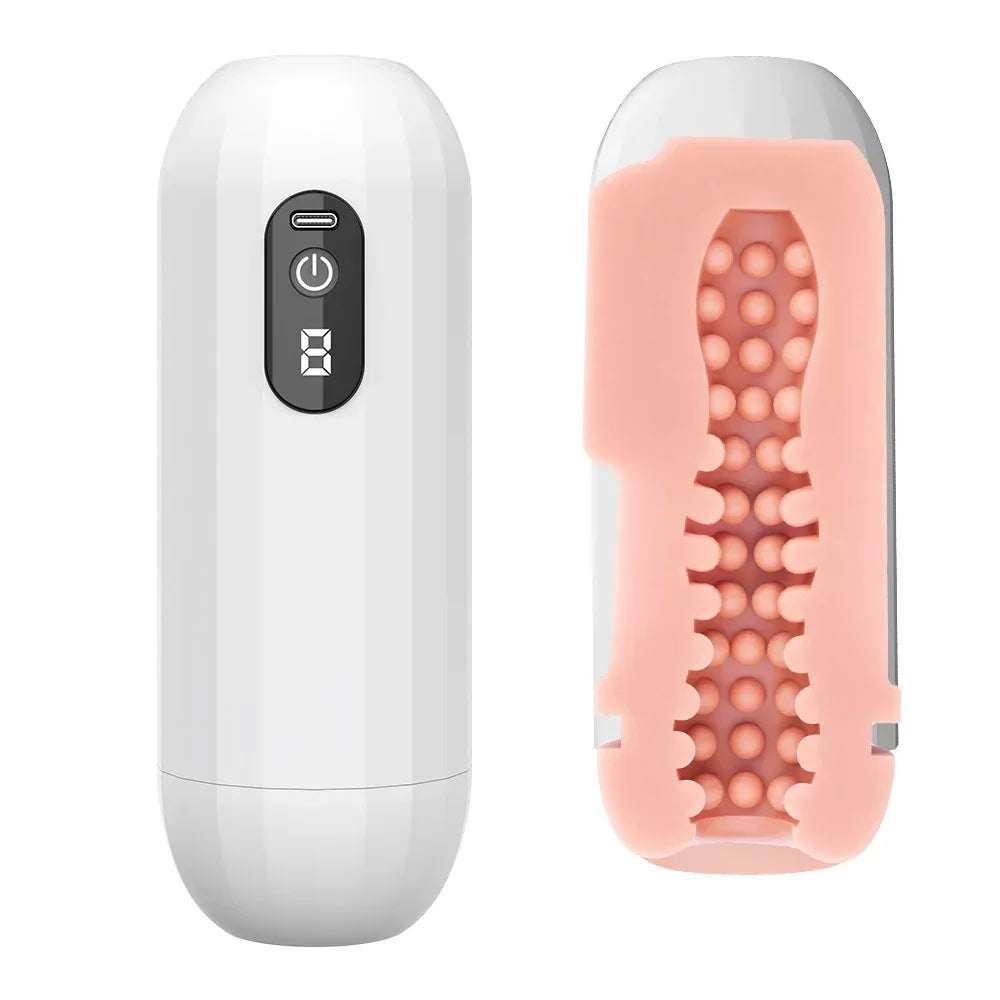 Automatic Sucking Male Masturbator Vibration Blowjob Machine Masturbation Cup Pocket Pussy Penis Pump SexToy Adult Goods for Men
