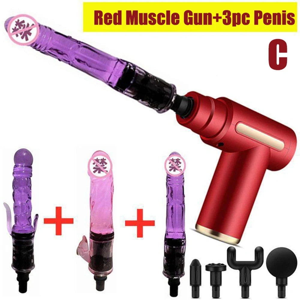 Portable Mini Pumping Gun Sex Machines Dildo For Woman Automatic Vibrator Female Masturbator Enhance Pleasure Sex Toys Adult