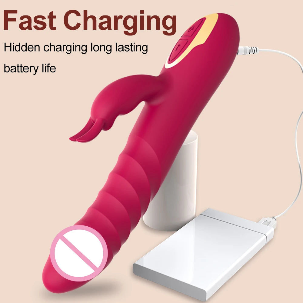 Erotii Thrusting Vibration Rabbit Clitoral Vibrator