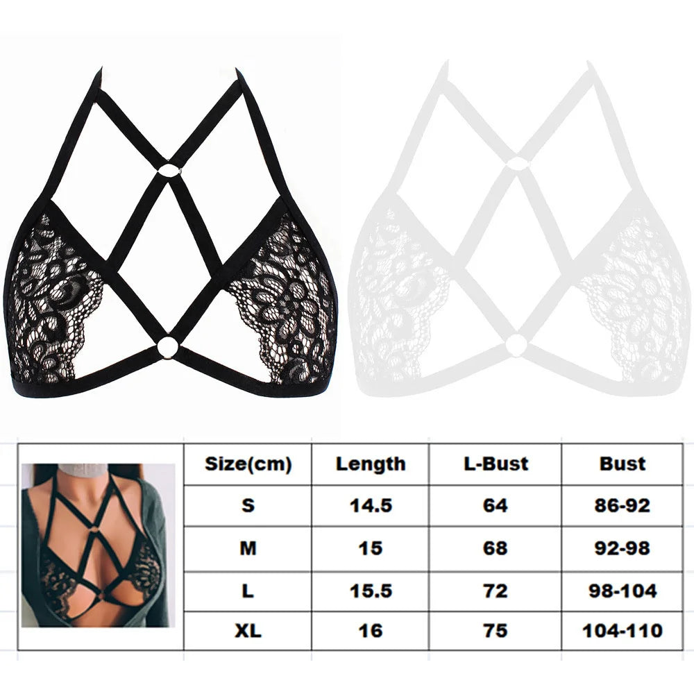 Lingerie Women's Underwear Mesh Transparent Bra Sexy Lingerie Erotic Lingerie Set sexy fashion lace bandage