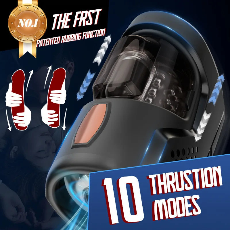 Automatic Telescoping Male Masturbator Cup Penis Pump Pocket Pussy with 9 in 1 Suction Vibrating Modes App Controll Sex Toy