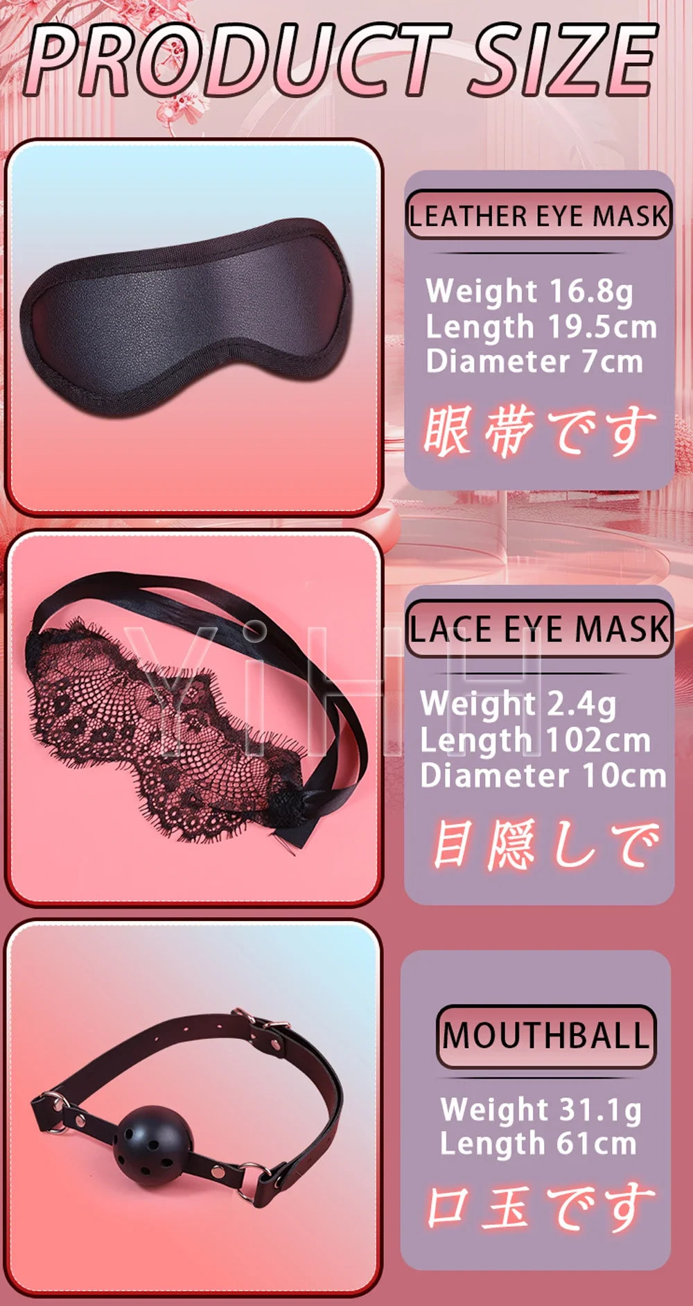 Sexy Leather BDSM Kits Handcuffs Whip Gag Nipple Clamps Lace Sex Bondage Set Sex Games Sex Toys For Couples Erotic Accessories