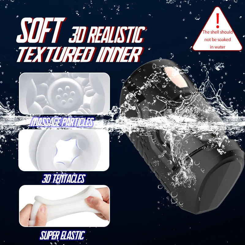 Automatic Telescoping Male Masturbator Cup Penis Pump Pocket Pussy with 9 in 1 Suction Vibrating Modes App Controll Sex Toy