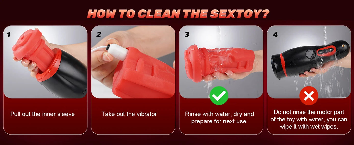 Automatic Male Masterbator with APP Control 9 Sucking Vibrating Thrusting Modes Men Sex Toys Penis Pump Adult Blowjob Stroker