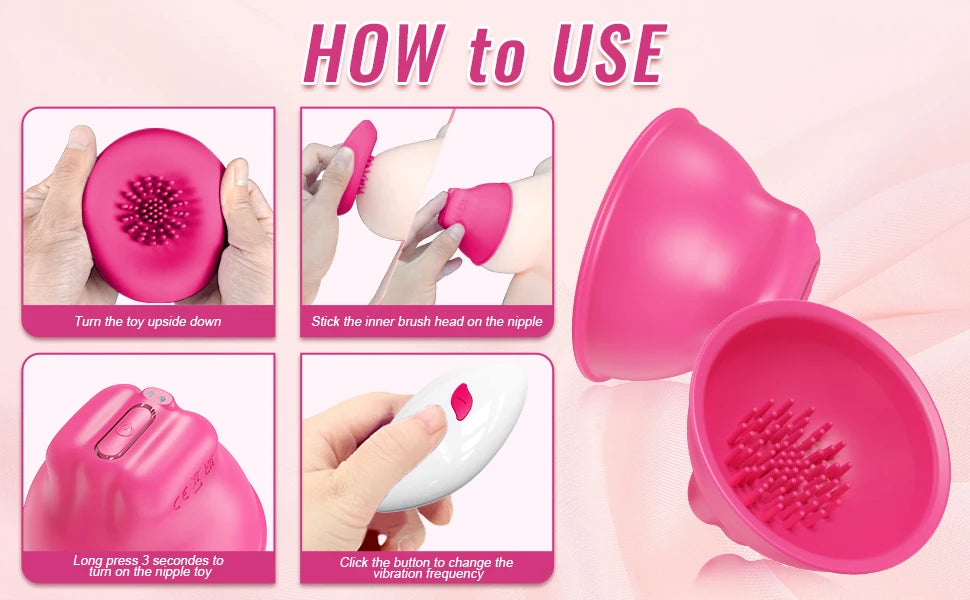 Remote Control Nipple Toys Vibrator Adult Sex Toys for Women Female Wearable Adjustable Nipple Massage Sex Toys Adult Products