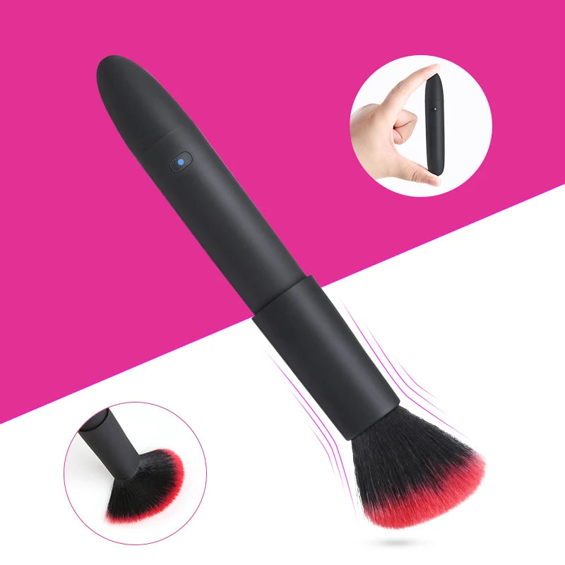 Make Up Brush Vibrators Massage Stick Magic AV Wand Vibrator Female 10 Speed Vibration Rechargeable Intimate Sex Toys for Women