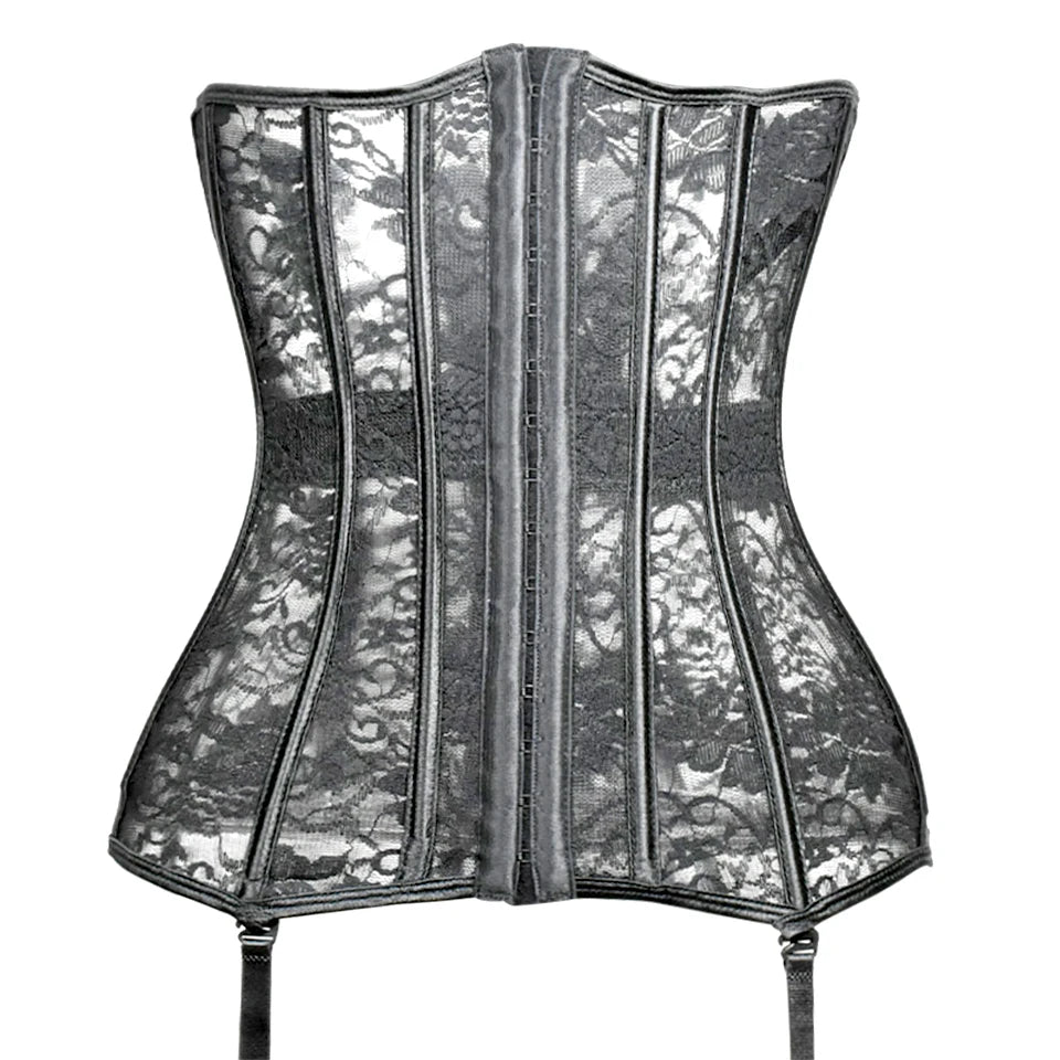 Corset Sexy Gothic Clothing Underbust Bustiers Lace Slimming Sheath Corsage Modeling Strap Waist Bodice for Women Plus Size