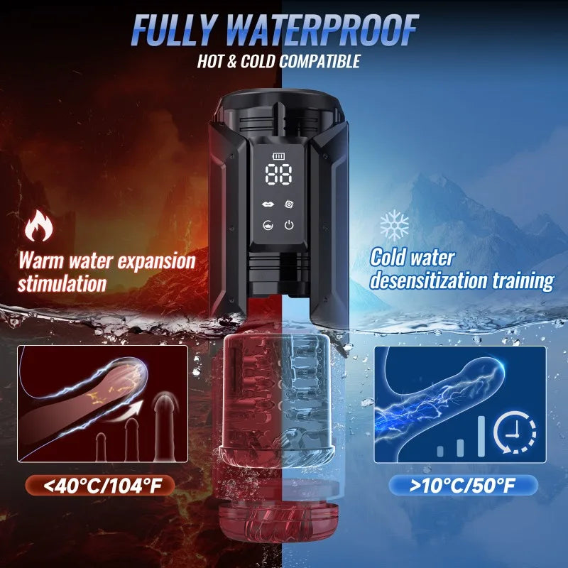 Male Masturbator Sex Toys for Men Penis Pump Stroker Sucking Thrusting Rotating Licking Pocket Pussy Blowjob APP Sex Machine