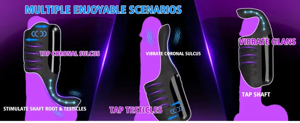 Adjustable Tapping Male Masturbator Man Automatic Penis Enlargement Erection Vibrator Trainer Stimulator Prostate Adult Sex Toys