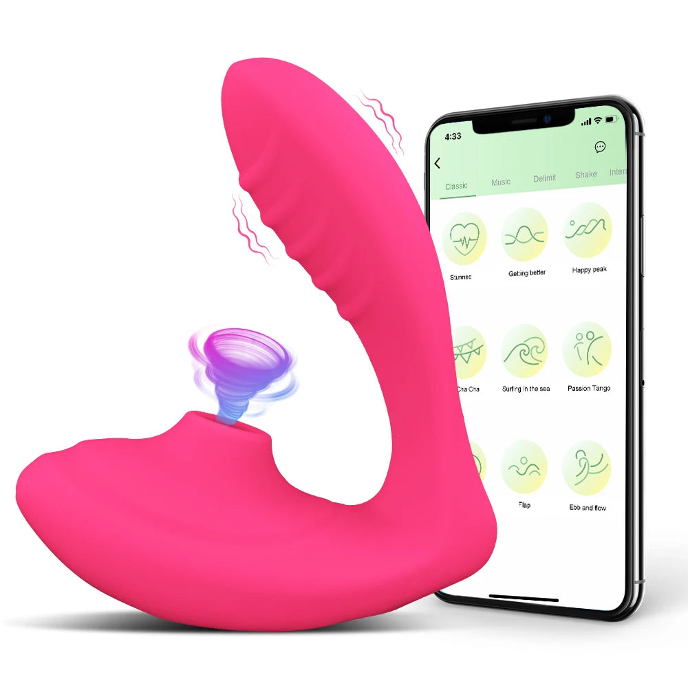 APP Controlled Vagina Sucking Vibrator 10 Speeds Vibrating Sucker Oral Sex Suction Clitoris Stimulator Erotic Sex Toys for Wome
