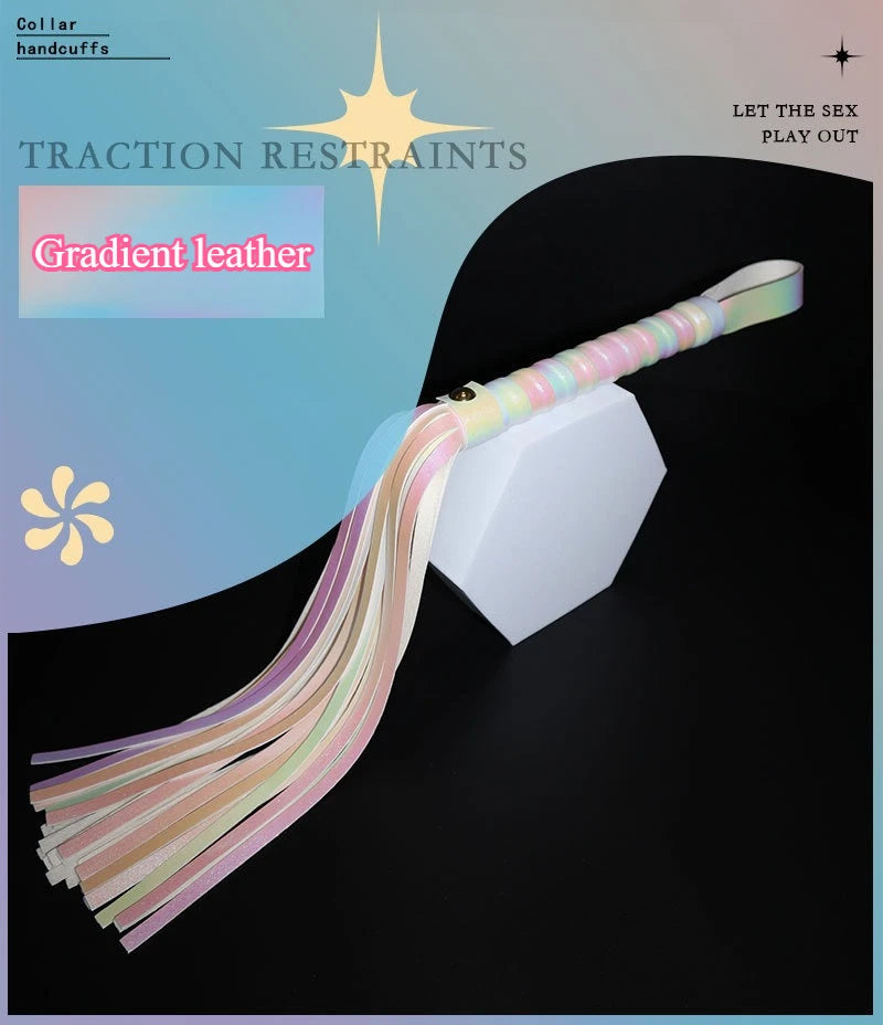 BDSM Spanking Flogger Multi Color Whip Impact Toy for Couples SM Discipline Tool Beginner Bondage Gear Spank Paddle for Adults