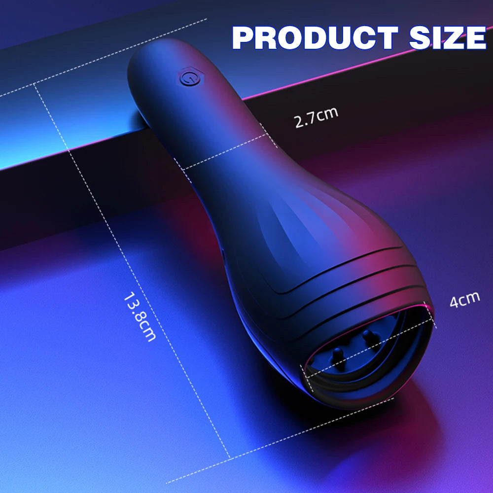 Male Masturbators Cup Vibrator Adult Sex Toys For Men Gay Vagina Pocket Pussy Oral Blowjob Penis Massager Tongue Glans Trainer