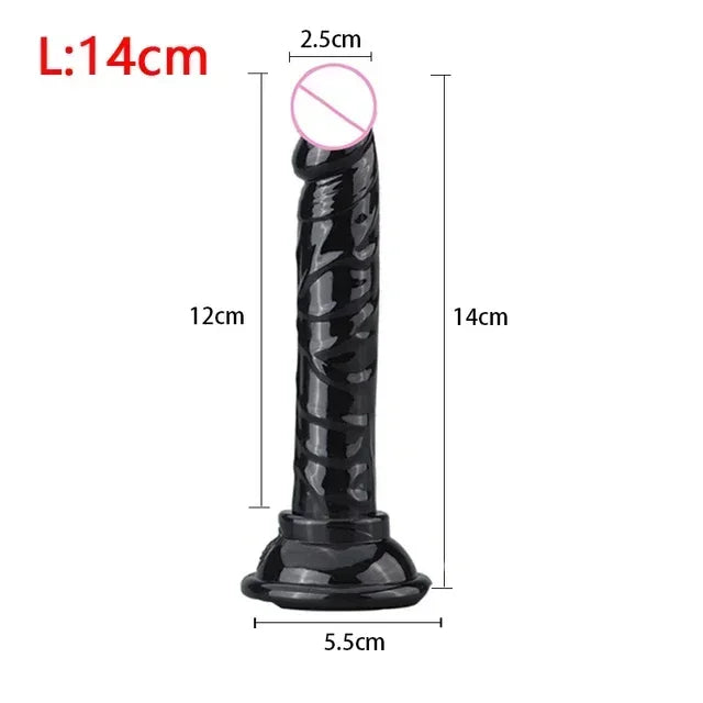 Realistic Dildos Crystal Pink Dildo with Strong Suction Cup Base Jelly Penis for Beginners Sex Toy for Women G Spot Clit Vaginal