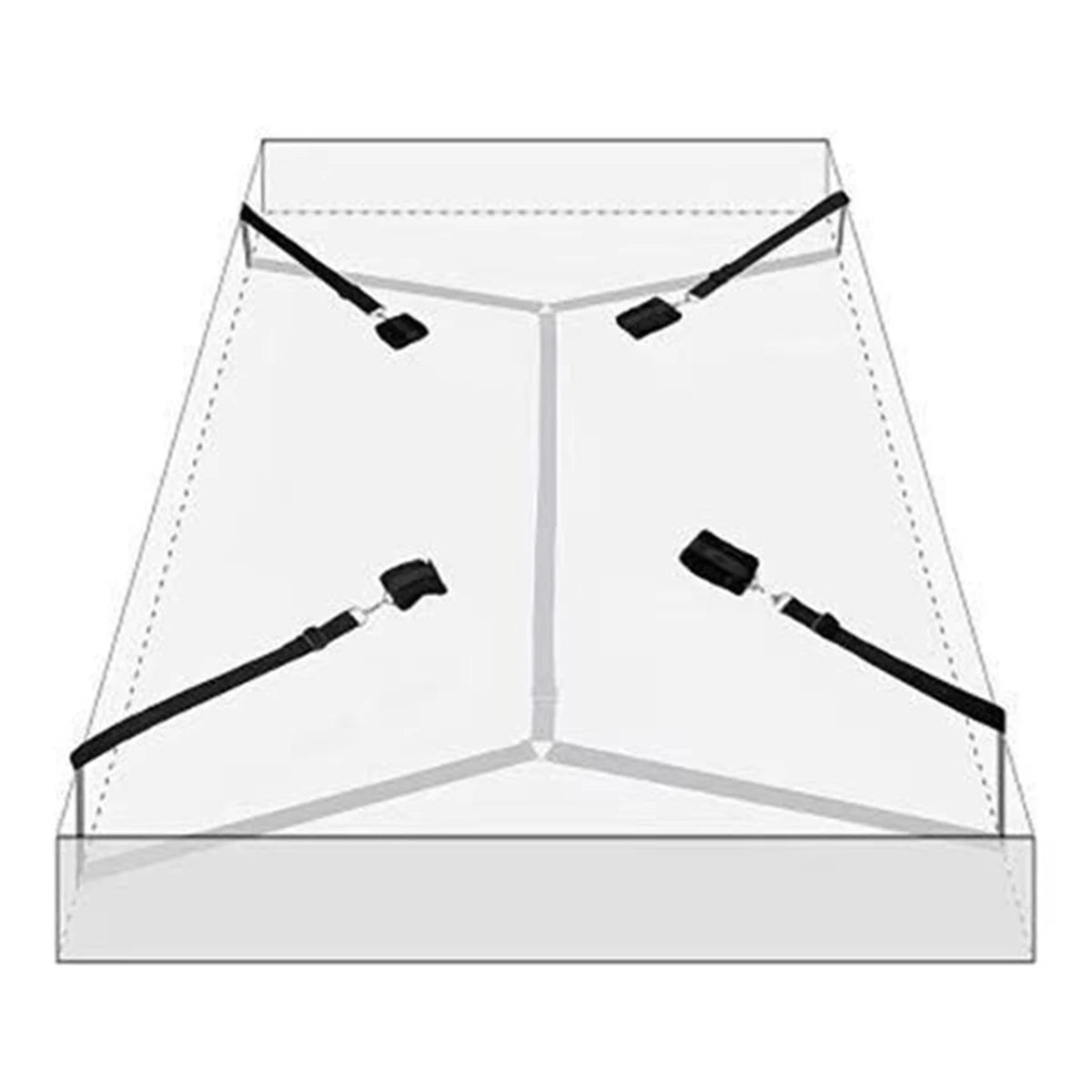 BDSM Bondage Set Adult Sex Game Handcuff Ankle Restraints Sextoy Couple Slave Sex Products Erotic Bed Strap System SM Soft Cuffs