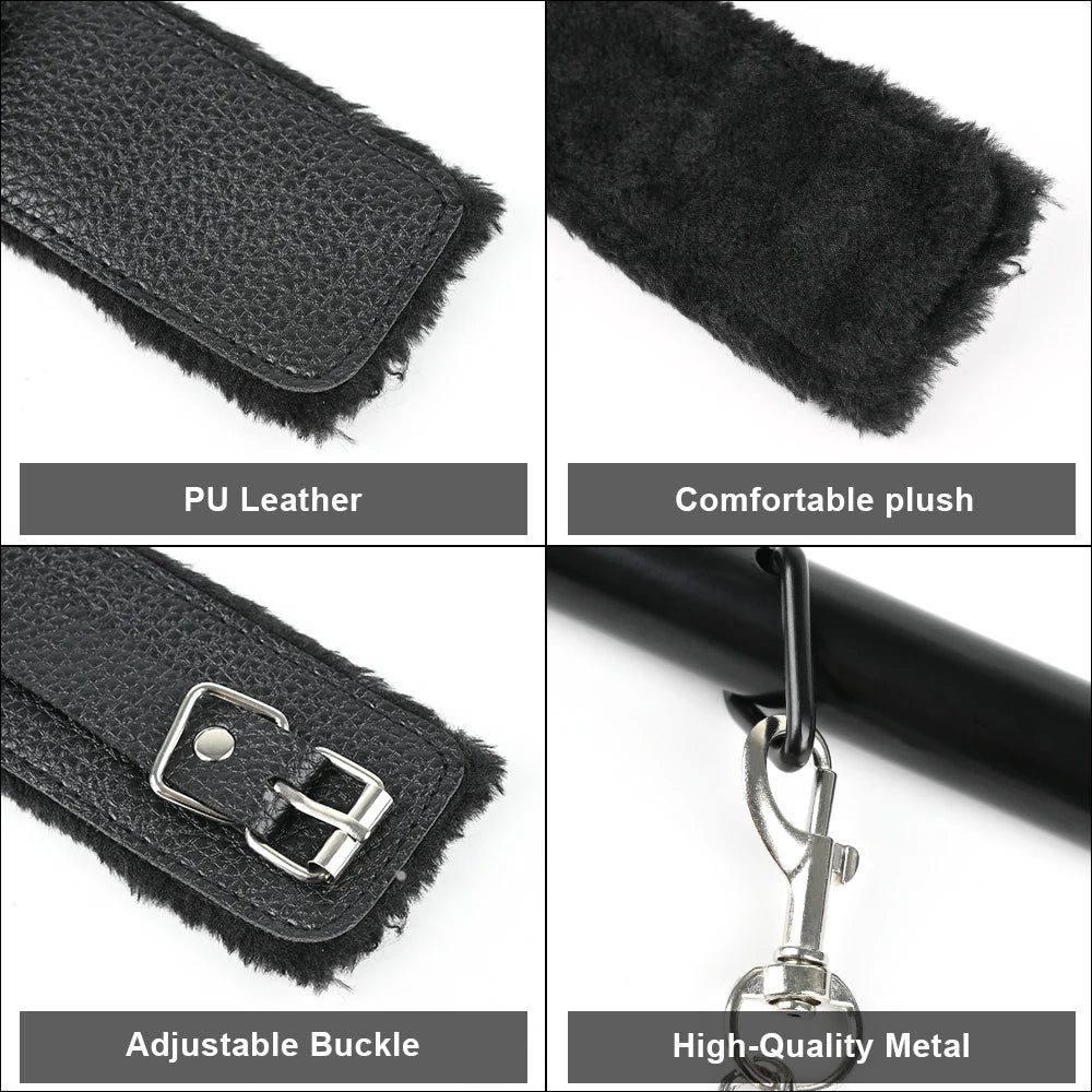 BDSM Neck to Wrist Restraints Bondage Set Adjustable Bondage Set Bed SM Games Play Sex Toys for Women Couples ﻿Adult Goods 18+