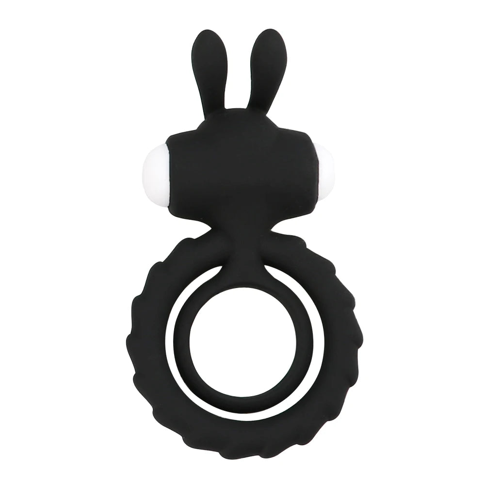 Dual Vibrating Cock Ring Dick Penis Ring Cockring Soft Silicone Adult Sex Toys for Men for Couples Enhancing Harder Erection