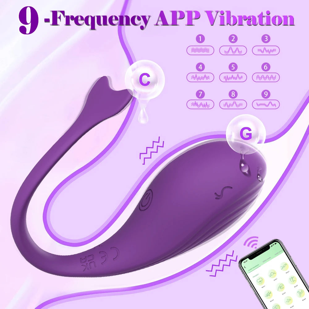 Sex Toys Bluetooth Female Vibrator Egg APP Control G Spot Stimulator Dildo Vibrating Vagina Balls Adult Goods for Women Panties