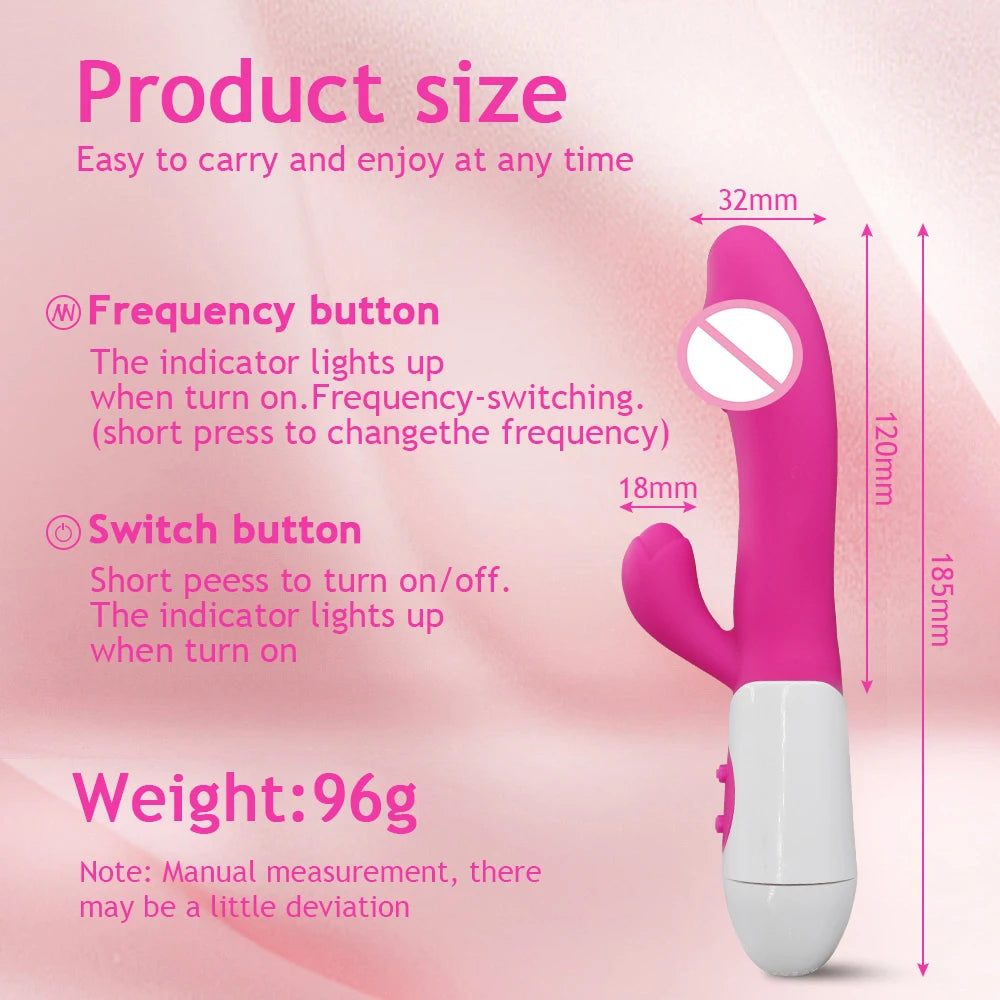 Vibrator Dildo for Women G Spot Vibrator Clitoral Stimulator Vibrating Wand 10 Mode Rabbit Vibrators Adult Sex Toy for Men Women