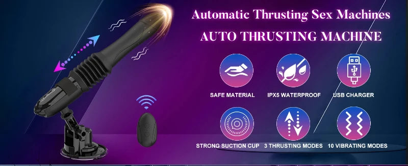 Sex Machine Thrusting Big Dildo Vibrator Vaginal G Spot Automatic Up Down Massager Retractable Pussy Adults Sex Toys for Women