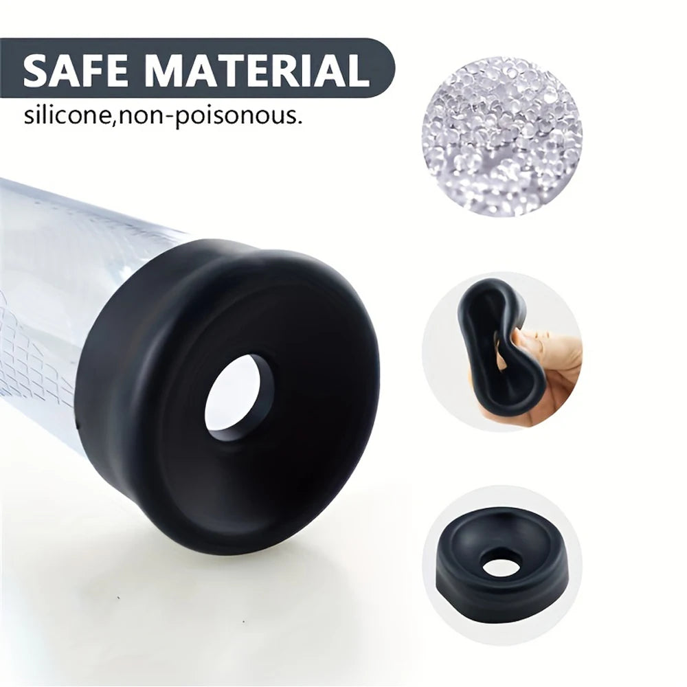 Male Penis Pump Manual Penis Enlarger Enhancement Erection SexToys For Man Vacuum Pump Big Dick Trainer Male Lasting Masturbator