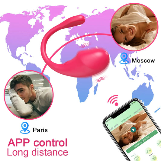 APP Controlled Vaginal Vibrators G Spot Anal Vibrating Egg Massager Wearable Stimulator Adult Sex Toys for Women Couples
